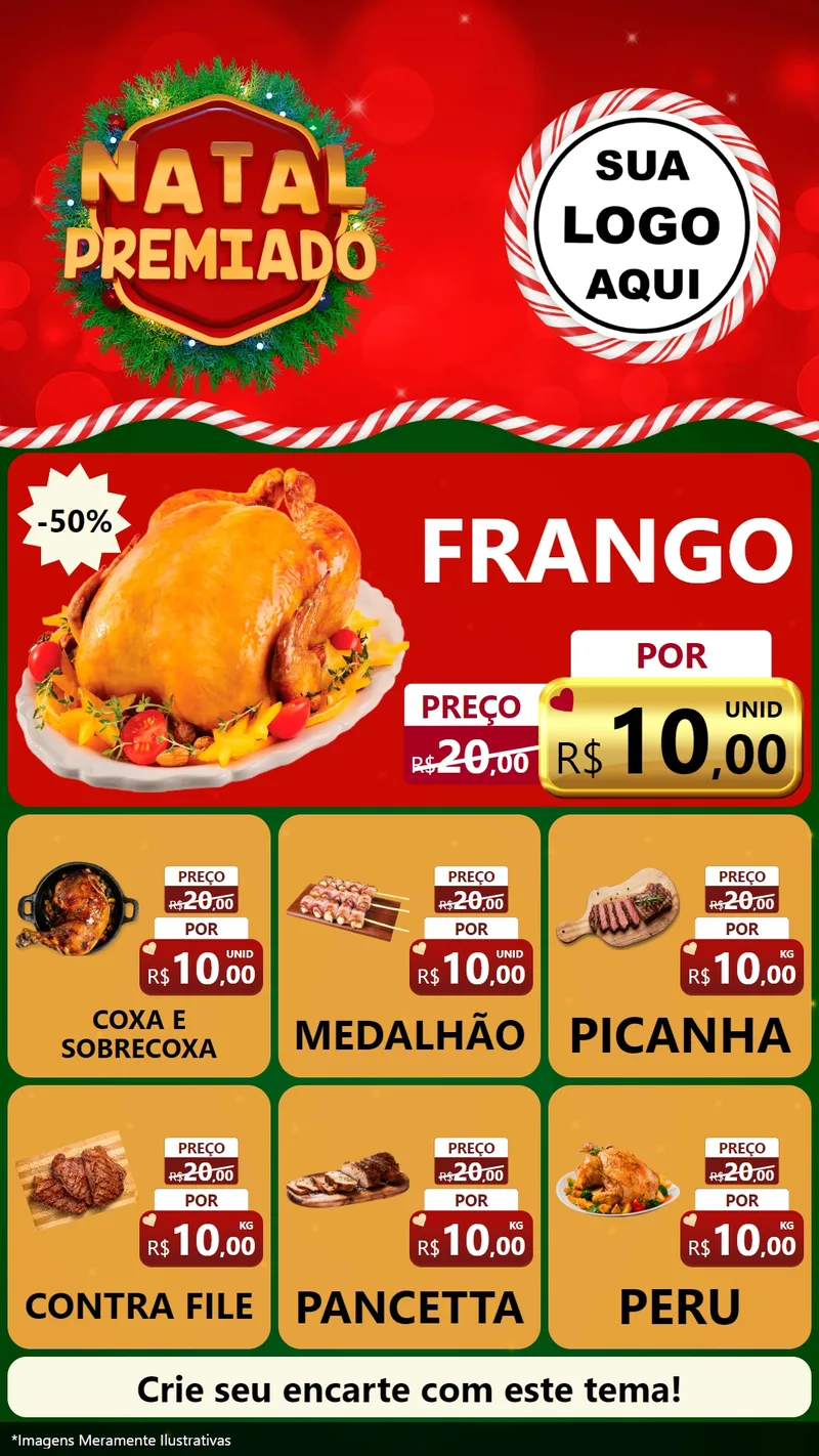 Modelo de Rede Social para Stories com o tema Natal Premiado para Assados