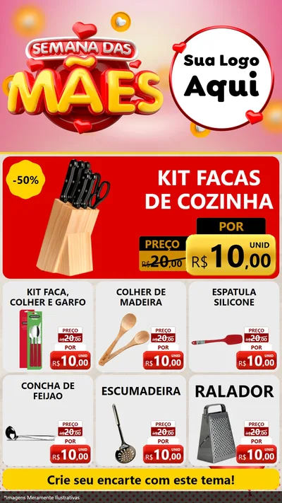 Modelo de Rede Social para Stories com o tema Semana das Mães para Utilidades Domésticas