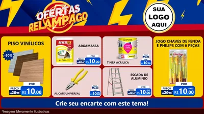 Modelo de TV para TV Horizontal com o tema Ofertas Relâmpago para Material para Construção