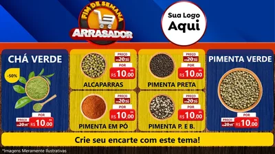 Modelo de TV para TV Horizontal com o tema Fim De Semana Arrasador para Produtos Naturais