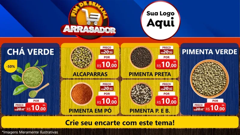 Modelo de TV para TV Horizontal com o tema Fim De Semana Arrasador para Produtos Naturais