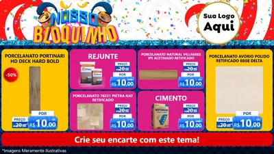 Modelo de TV para TV Horizontal com o tema Nosso Bloquinho para Pisos e revestimentos