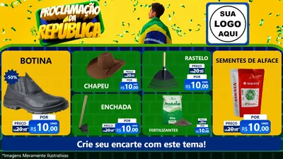 Modelo de TV para TV Horizontal com o tema Proclamação da República para Agropecuária
