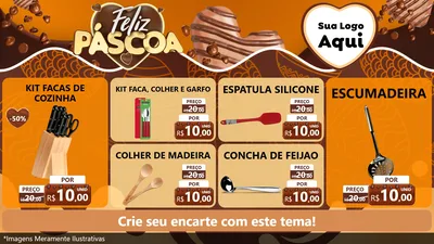 Modelo de TV para TV Horizontal com o tema Feliz Páscoa para Utilidades Domésticas