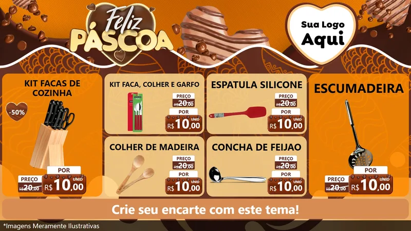 Modelo de TV para TV Horizontal com o tema Feliz Páscoa para Utilidades Domésticas