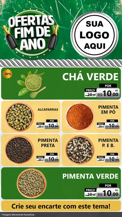 Modelo de TV para TV Vertical com o tema Ofertas Fim de Ano para Produtos Naturais
