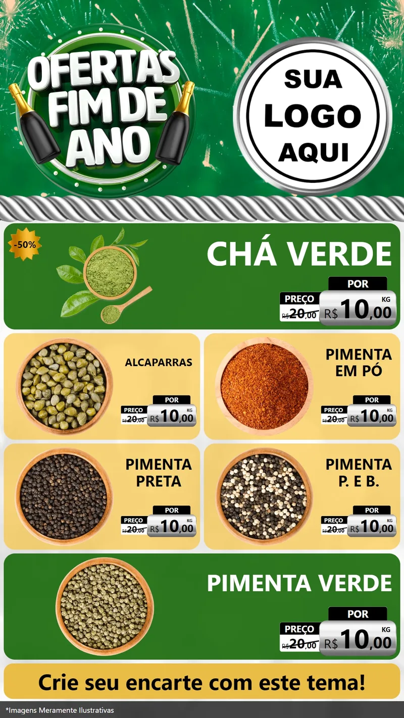 Modelo de TV para TV Vertical com o tema Ofertas Fim de Ano para Produtos Naturais