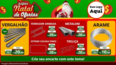 Modelo de TV para TV Horizontal com o tema Super Natal de Ofertas para Ferragens