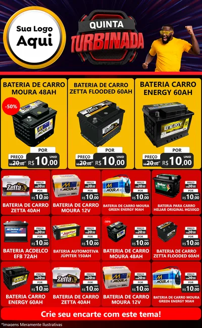 Modelo de Encarte para Encarte Grande com o tema Quinta Turbinada para Baterias Elétricas