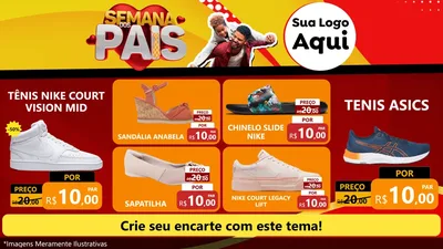 Modelo de TV para TV Horizontal com o tema Semana Dos Pais para Calçados