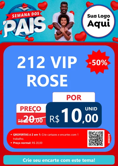Modelo de Cartaz para Cartaz A4 Vertical com o tema Semana Dos Pais para Perfumes