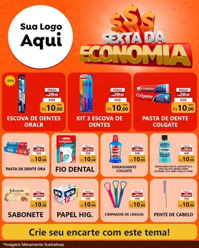 Modelo de Rede Social para Feed Instagram com o tema Sexta da Economia para Higiene Pessoal