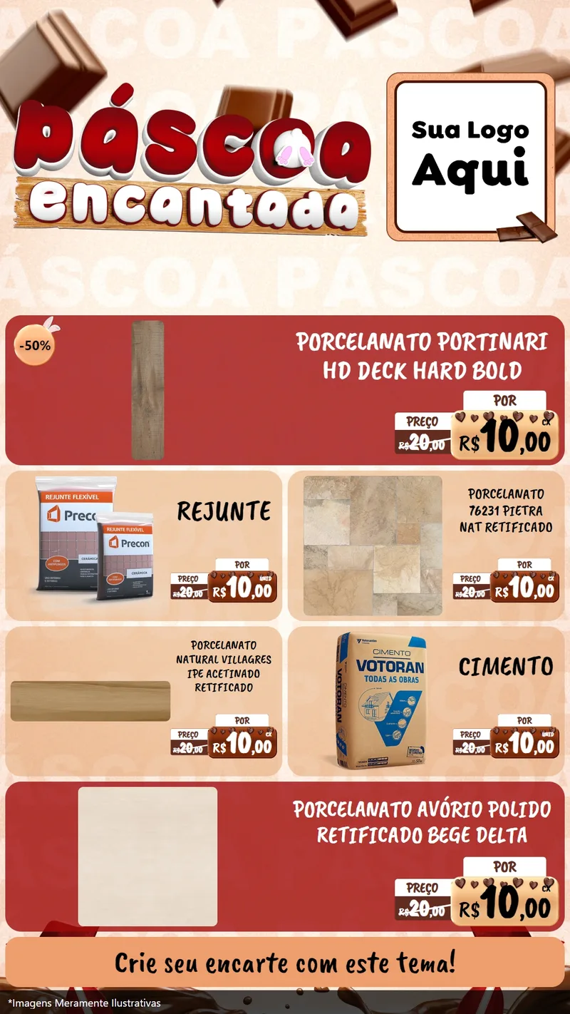 Modelo de TV para TV Vertical com o tema Páscoa Encantada para Pisos e revestimentos