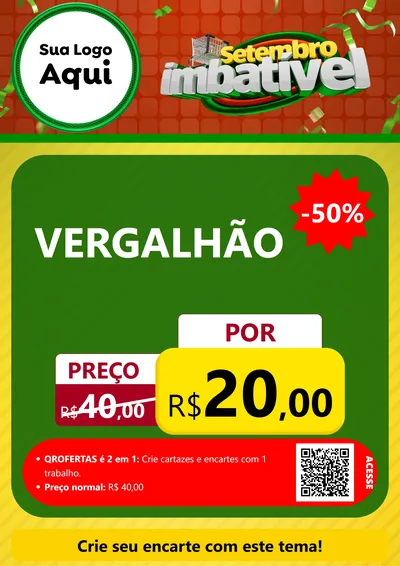 Modelo de Cartaz para Cartaz A4 Vertical com o tema Setembro Imbatível para Ferragens