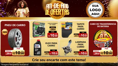 Modelo de TV para TV Horizontal com o tema Fim de Ano de Ofertas para Auto peças