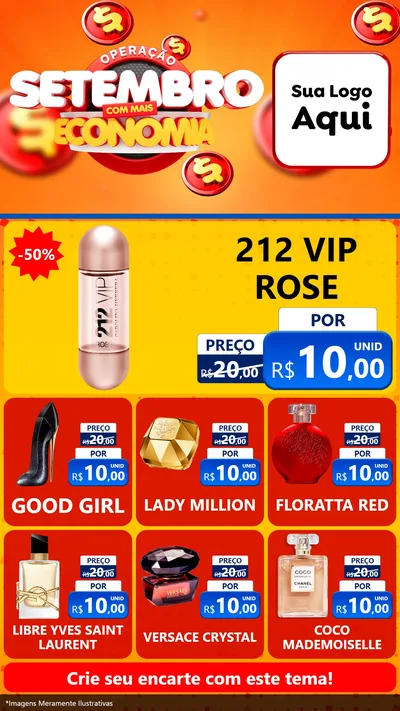 Modelo de Rede Social para Stories com o tema Operação Setembro Com Muita Economia para Perfumes