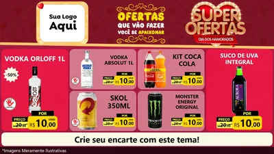 Modelo de TV para TV Horizontal com o tema Dia dos Namorados para Distribuidora de bebidas