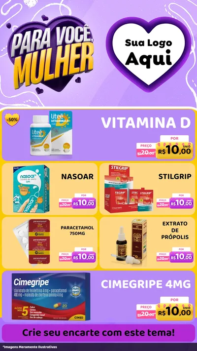Modelo de TV para TV Vertical com o tema Para Você, Mulher para Farmácia
