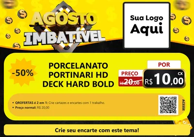 Modelo de Cartaz para Cartaz A4 Horizontal com o tema Agosto Imbatível para Pisos e revestimentos