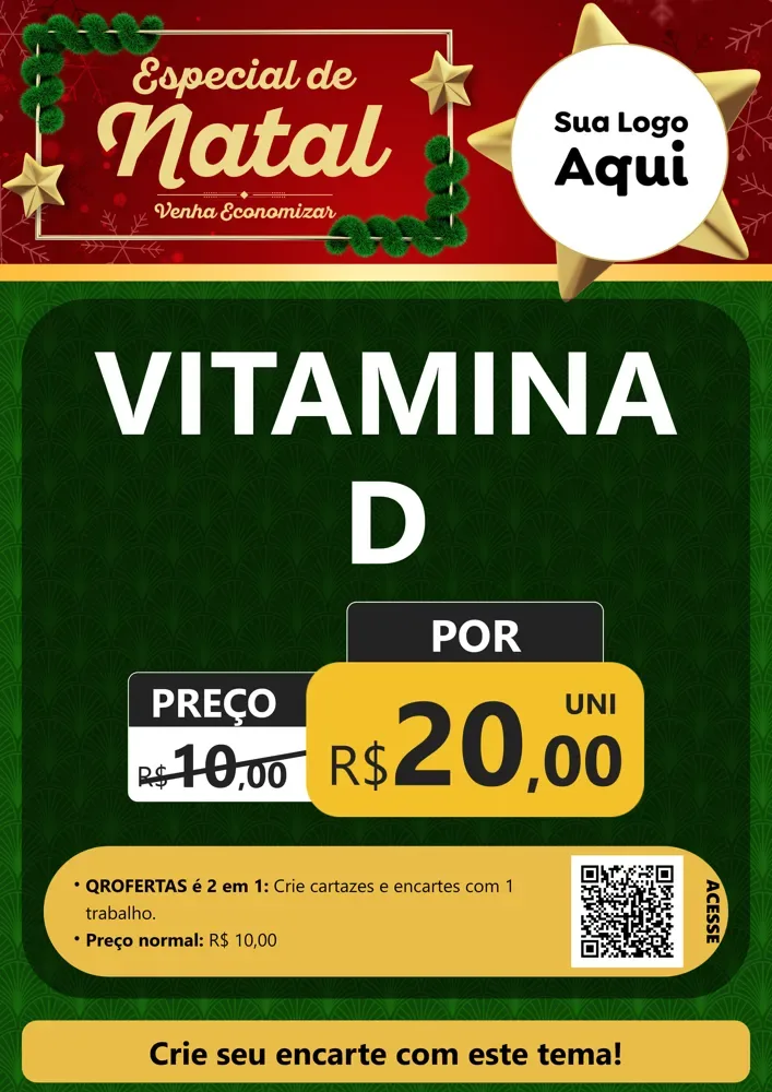 Modelo de Cartaz para Cartaz A4 Vertical com o tema Especial de Natal para Farmácia