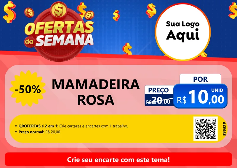 Modelo de Cartaz para Cartaz A4 Horizontal com o tema Ofertas Da Semana para Bebês