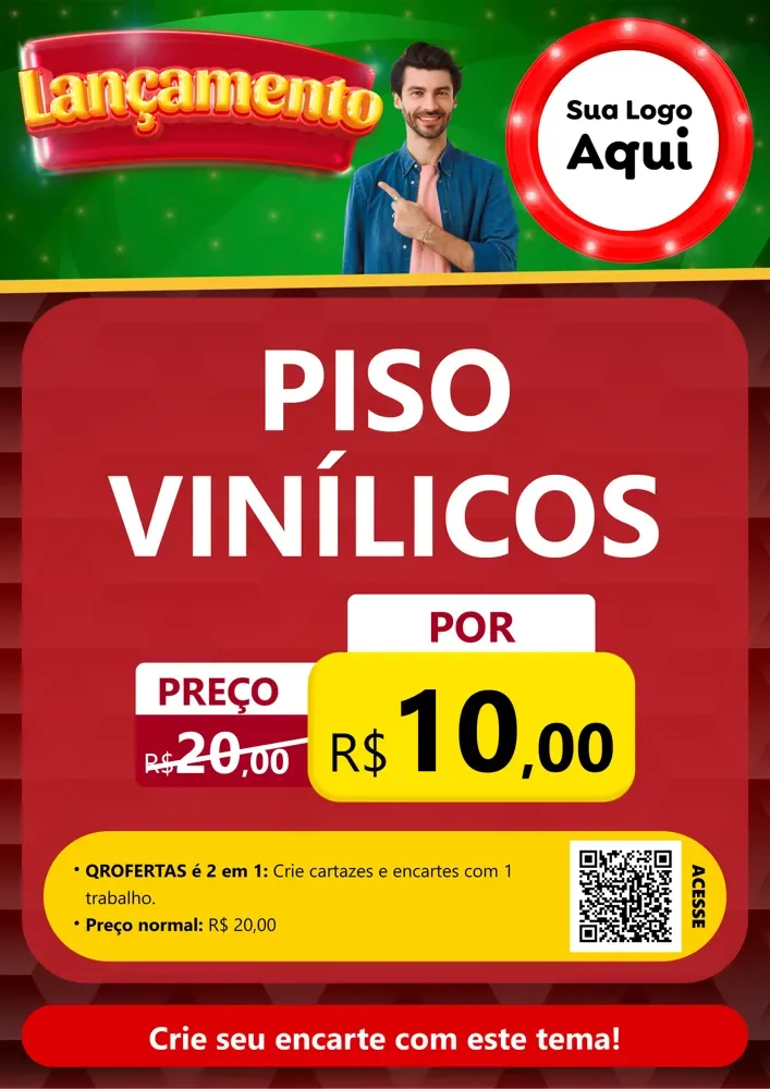 Modelo de Cartaz para Cartaz A4 Vertical com o tema Lançamento para Material para Construção