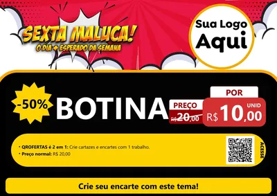 Modelo de Cartaz para Cartaz A4 Horizontal com o tema Sexta Maluca! para Agropecuária