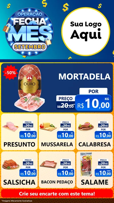 Modelo de Rede Social para Stories com o tema Operação Fecha Mês Setembro para Frios e Laticínios