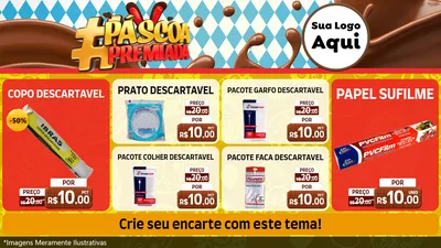 Modelo de TV para TV Horizontal com o tema Páscoa Premiada para Embalagens