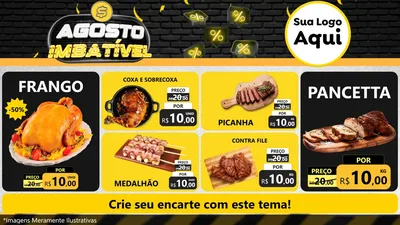 Modelo de TV para TV Horizontal com o tema Agosto Imbatível para Assados