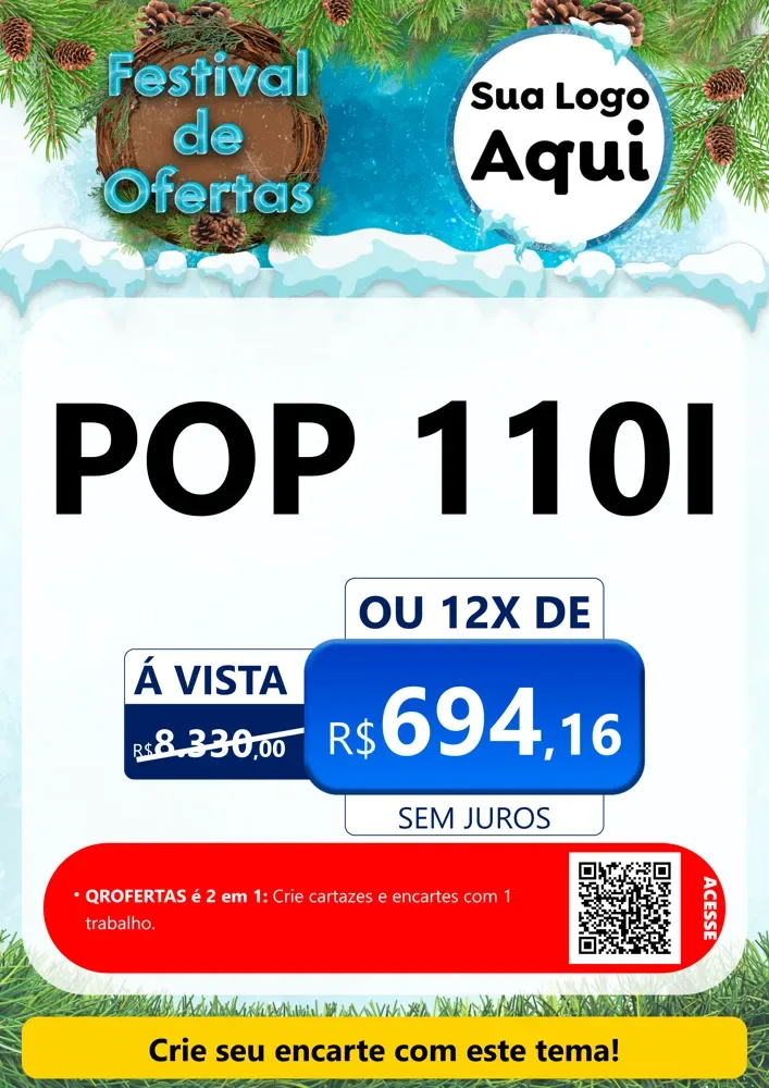 Modelo de Cartaz para Cartaz A4 Vertical com o tema Festival de Ofertas - Inverno para Concessionaria de Motos