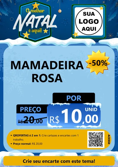 Modelo de Cartaz para Cartaz A4 Vertical com o tema O Melhor Natal É Aqui! para Bebês