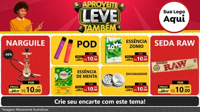 Modelo de TV para TV Horizontal com o tema Aproveite e Leve Também para Tabacaria