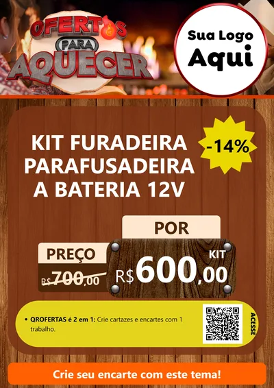 Modelo de Cartaz para Cartaz A4 Vertical com o tema Ofertas Para Aquecer para Maquinas e Ferramentas
