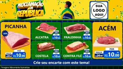 Modelo de TV para TV Horizontal com o tema Proclamação da República para Açougue