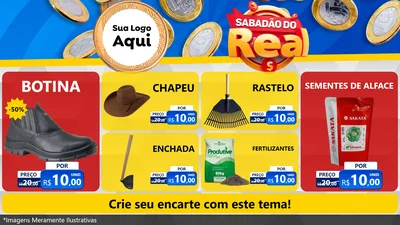 Modelo de TV para TV Horizontal com o tema Sabadão do Real para Agropecuária