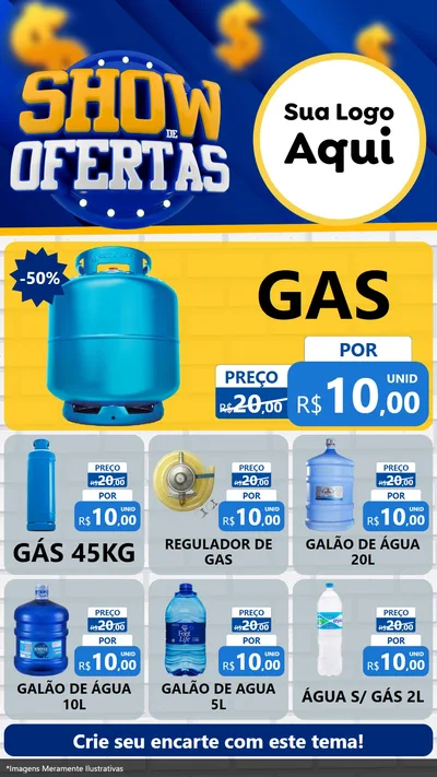 Modelo de Rede Social para Stories com o tema Show de Ofertas para Água e gás