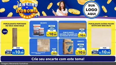 Modelo de TV para TV Horizontal com o tema Janeiro da Economia para Pisos e revestimentos