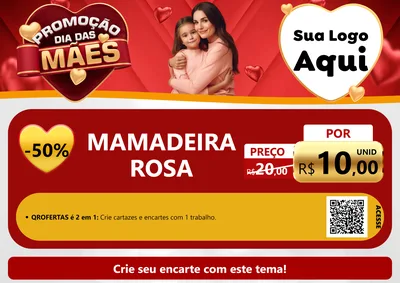 Modelo de Cartaz para Cartaz A4 Horizontal com o tema Promoção Dia das Mães para Bebês