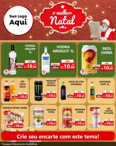 Modelo de Rede Social para Feed Instagram com o tema O Melhor Natal para Distribuidora de bebidas