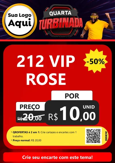 Modelo de Cartaz para Cartaz A4 Vertical com o tema Quarta Turbinada para Perfumes