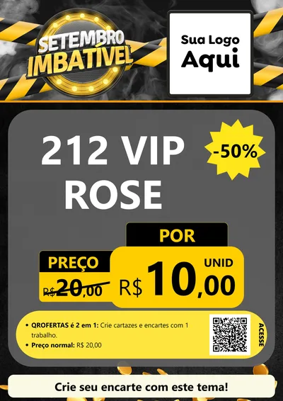 Modelo de Cartaz para Cartaz A4 Vertical com o tema Setembro Imbatível para Perfumes