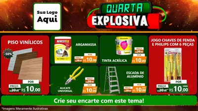 Modelo de TV para TV Horizontal com o tema Quarta Explosiva para Material para Construção