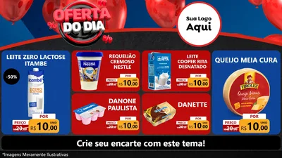 Modelo de TV para TV Horizontal com o tema Oferta do Dia para Frios e Laticínios