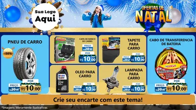 Modelo de TV para TV Horizontal com o tema Ofertas de Natal para Auto peças