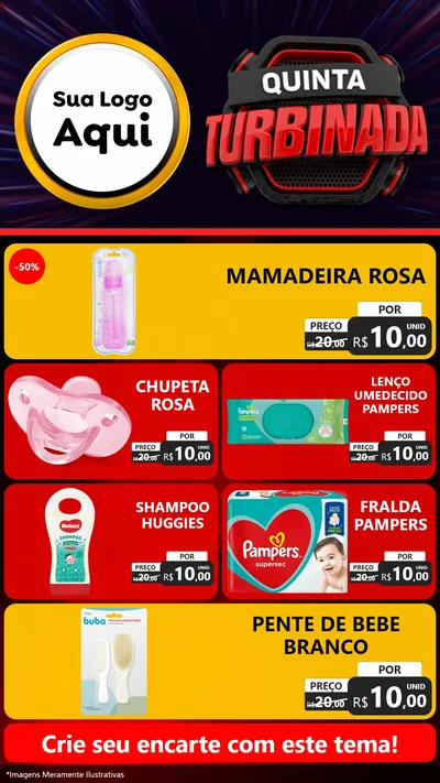 Modelo de TV para TV Vertical com o tema Quinta Turbinada para Bebês