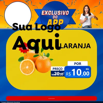 Modelo de Rede Social para Feed Facebook com o tema Semana Maluca para Hortifrúti