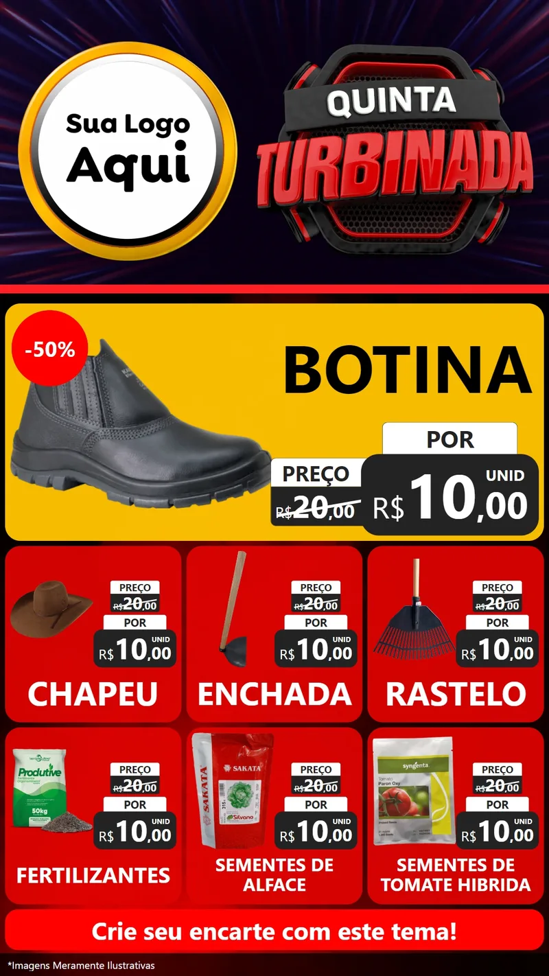 Modelo de Rede Social para Stories com o tema Quinta Turbinada para Agropecuária