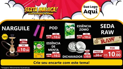 Modelo de TV para TV Horizontal com o tema Sexta Maluca! para Tabacaria