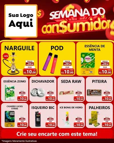 Modelo de Rede Social para Feed Instagram com o tema Semana do Consumidor para Tabacaria